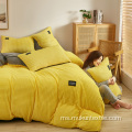 Lembaran katil yang berwarna-warni Jalur Flanel Fleece Bedding Set
